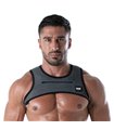 Herren Harness mit 3D-Mesh & Reißverschlusstaschen – Grau | TOF Paris