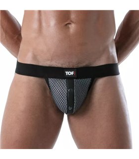 Jockstrap mit 3D Mesh & Druckknöpfen – Komfort & Style Grau | TOF Paris