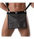 3D Taillenschürze Schwarz-Grau – Sexy Mesh, elastischer Bund | TOF Paris