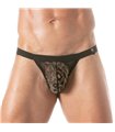 Jockstrap Herren Schwarz – Transparente Spitze & Garter-Loops | TOF Paris