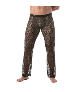Herren Spitzenhose Schwarz – Elegant, transparent & bequem | TOF Paris