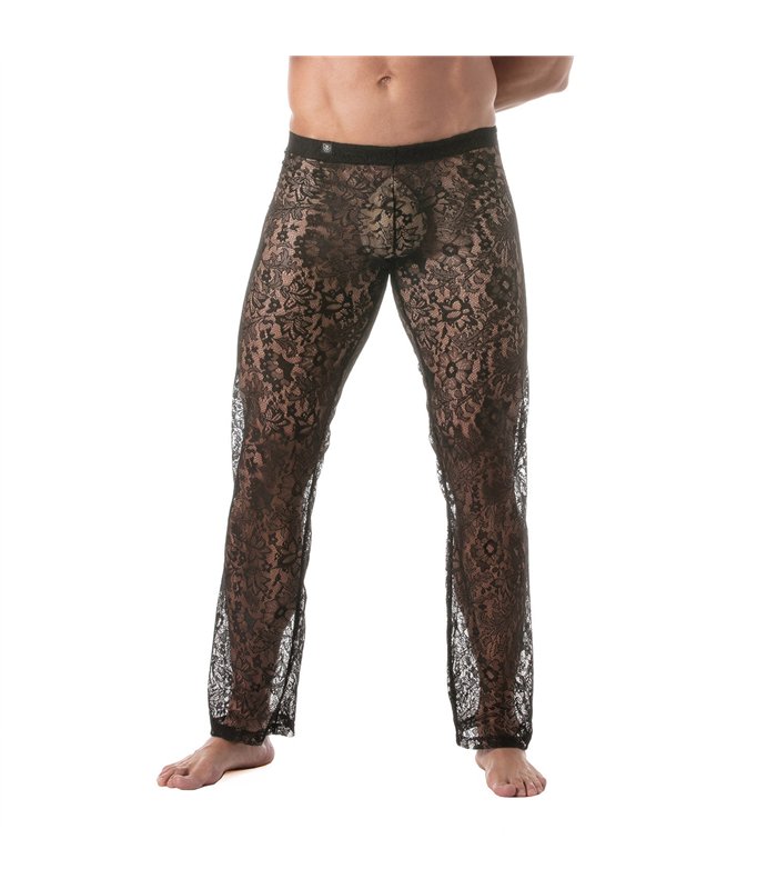 Herren Spitzenhose Schwarz – Elegant, transparent & bequem | TOF Paris