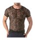 Herren T-Shirt aus floraler Spitze – elegant & körperbetont, schwarz | TOF Paris