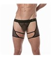 Herrenstring Fishnet Chaps – elastisch, transparent & provokativ, Schwarz | TOF Paris