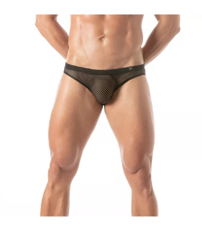 Mini-Slip Netzstoff transparent – sexy, minimalistisch & bequem, Schwarz | TOF Paris