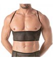 Bustier Herren Fishnet Mesh – Verstellbar & Atmungsaktiv, Schwarz | TOF Paris