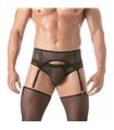 Herren Strumpfhalter Netzdesign – Verstellbar & Atmungsaktiv, Schwarz | TOF Paris