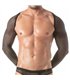 Fishnet Bolero Herren – Transparenter Mesh, Komfort & Eleganz, Schwarz | TOF Paris