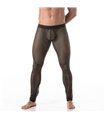 Leggings Herren Mesh – Transparente Netz-Optik mit Fronttasche, Schwarz | TOF Paris
