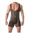 Wrestling Body Herren Mesh-Body mit elastischem Komfort in Schwarz | TOF Paris
