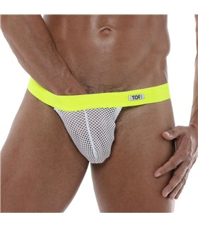 Stringless Tanga mit durchsichtigem Mesh & Maxi-Volumen-Effekt, Weiß | TOF Stringless Tanga mit durchsichtigem Mesh & Maxi-Volumen-Effekt, Weiß | TOF