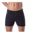 Mid-Thigh Chino Shorts Marineblau – Stretch, Enger Schnitt & Gürtel | TOF Paris