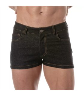 Herren Mini Shorts – Eng geschnitten, Stretch Denim, urbaner Look, Schwarz | TOF Paris