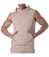 Ärmelloser Hoodie Beige – Atmungsaktives, antibakterielles Bamboo-Shirt | TOF Paris
