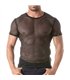 Mesh T-Shirt Herren – Transparenter Look, Atmungsaktiv & Enganliegend, Schwarz | TOF Paris