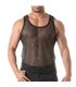Tank Top Herren Mesh-Optik Stretch Komfort Schwarz | TOF Paris