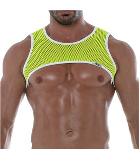 Harness Neon Mesh Gelb – Leuchtend, Atmungsaktiv & Party-Highlight | TOF Paris
