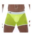 Mesh Shorts Neon Gelb – Leicht, Stretch & Clubwear-Highlight | TOF Paris