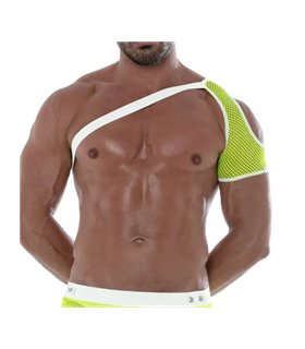 Schulter-Harness Gelb – Neon Mesh, atmungsaktiv & stylisch | TOF Paris
