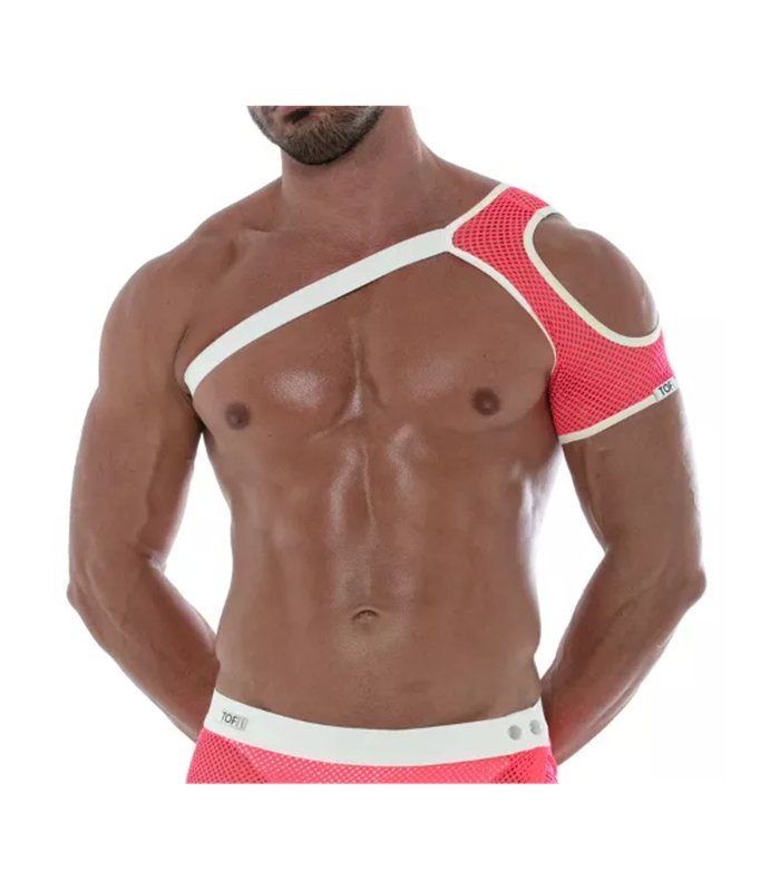 Schulter-Harness Pink – Leicht, Atmungsaktiv & Leuchtendes Mesh | TOF Paris