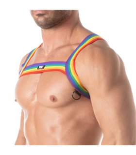Herren Brustgeschirr Rainbow – elastisch, bunt & stylisch | TOF Paris