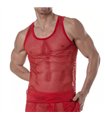 Tank Top Herren Mesh Rot – Atmungsaktiv & Clubwear-Style | TOF Paris