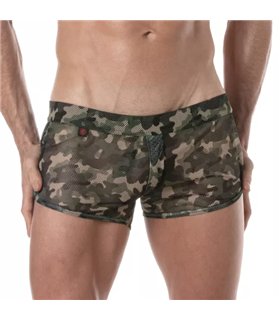 Herren Mesh Shorts Camouflage – Transparent, leicht & atmungsaktiv | TOF Paris