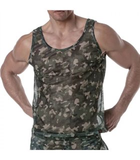 Herren Tank Top Camouflage Mesh – Atmungsaktiv & Stylisch | TOF Paris