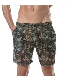 Herrenshorts Transparent Camouflage, Praktische Taschen | TOF Paris