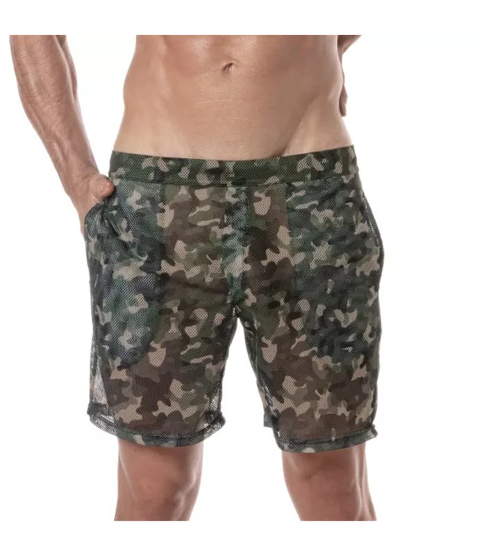 Herrenshorts Transparent Camouflage, Praktische Taschen | TOF Paris