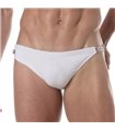 Herren Badebriefs mit seitlicher Kettendetail – Eleganter Look, Weiß | TOF Paris
