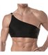 Herren Tanktop mit Kettenriemen – Asymmetrischer Schnitt, schwarz | TOF Paris