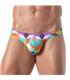 Badehose Mini Briefs Lila – Slim Fit mit markantem Print | TOF Paris