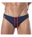 Badehose Mini Briefs Marineblau – Slim Fit mit Paris-Logo & Komfort | TOF Paris