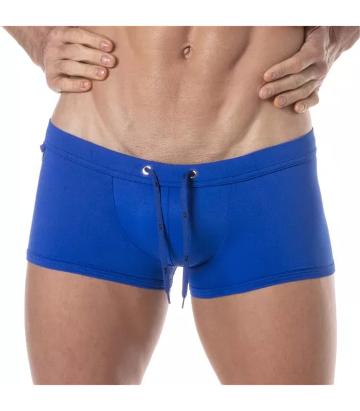 Badeshorts Slim-Fit Royal Blau – Komfort & Eleganz mit Logo | TOF Paris
