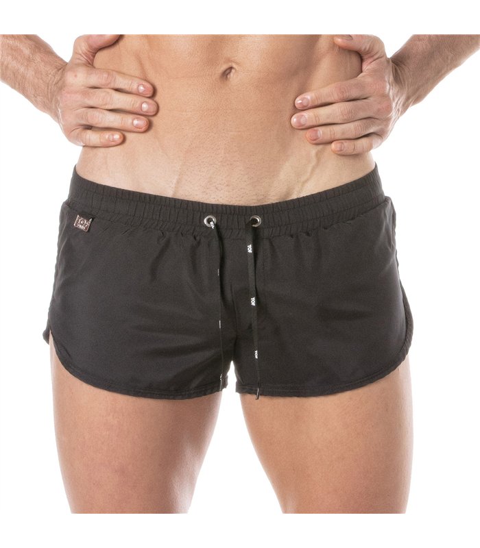 Mini Swim Shorts Schwarz – Slim Fit mit Seitenschlitz & Tasche | TOF Paris
