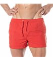 Badeshorts Herren – Mid-Thigh Schnitt mit schnelltrocknendem Stoff, Rot | TOF Paris