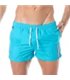 Badeshorts – Eleganter Mid-Thigh Schnitt mit schnelltrocknendem Stoff, Türkis | TOF Paris