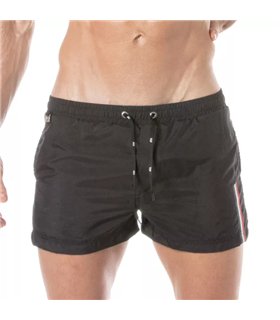 Badeshorts Herren – Schnelltrocknend, mit Taschen & sportlichem Schnitt, Schwarz | TOF Paris