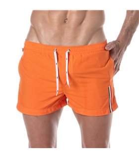 Badeshorts Herren – Mid-Thigh, schnelltrocknend & funktional Orange | TOF Paris