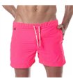 Badeshorts Neon Pink – Leuchtstark, mit Reißverschlusstaschen & Slim Fit | TOF Paris