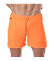 Badeshorts Orange – Neonfarben, Slim Fit mit Reißverschlusstaschen | TOF Paris