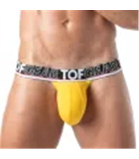 Stringless Thong Herren Gelb – Komfortabler Cotton-Slip mit XXL-Beutel | TOF Paris