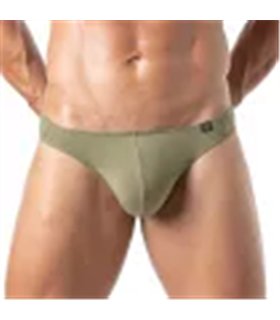 Herren String Khaki – Weicher Bi-Stretch, Slim Fit Bund | TOF Paris