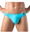 Herrenstring mit weichem Bi-Stretch Baumwollstoff – Slim Fit, Türkis | TOF Paris