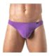 Herren Tanga mit weichem Baumwoll-Stretch und schmalem Bund, Lila | TOF Paris