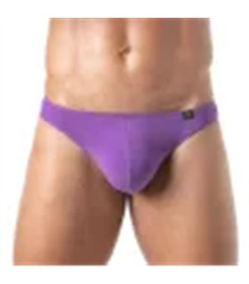 Herren Tanga mit weichem Baumwoll-Stretch und schmalem Bund, Lila | TOF Paris
