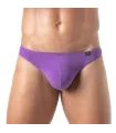 Herren Tanga mit weichem Baumwoll-Stretch und schmalem Bund, Lila | TOF Paris