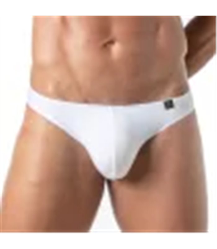 Herren String Weiß mit weichem Bi-Stretch und schlankem Bund | TOF Paris