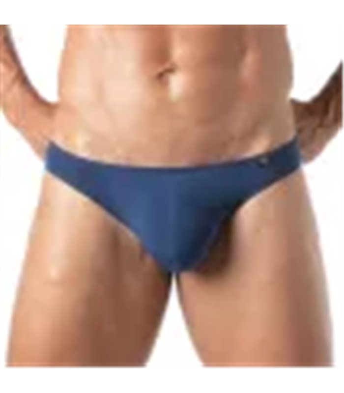 Herren String Marineblau mit weichem Baumwoll-Stretch und Logo-Bund | TOF Paris